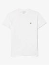 Crew Neck Pima Cotton Jersey Short Sleeve T-Shirt White - LACOSTE - BALAAN 2