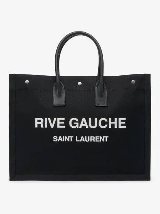 Rive Gauche Lino Legend Large Tote Bag Black - SAINT LAURENT - BALAAN 2