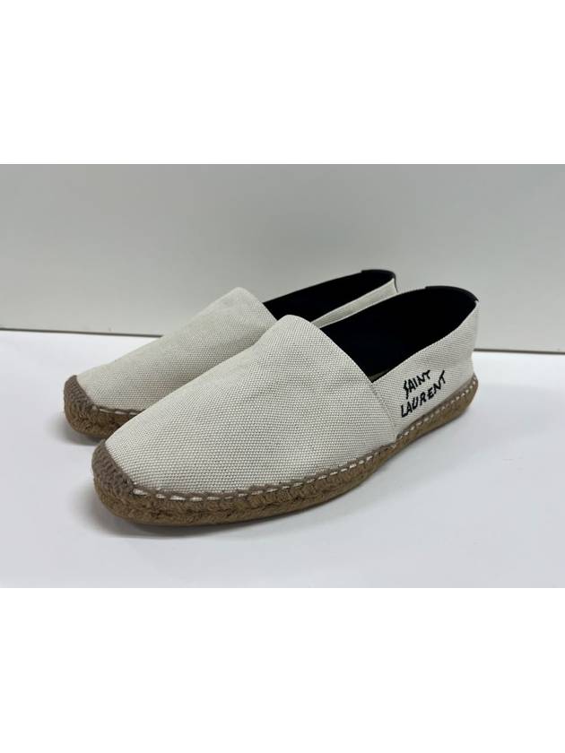 Logo Monogram Espadrilles Beige - SAINT LAURENT - BALAAN 3