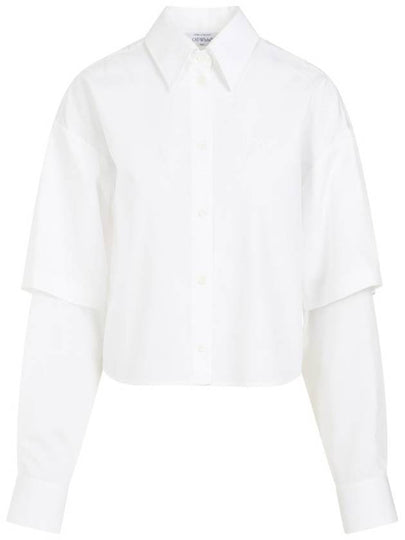 blouse shirt OWGE022S24FAB003 0101 WHITE WHIT - OFF WHITE - BALAAN 2