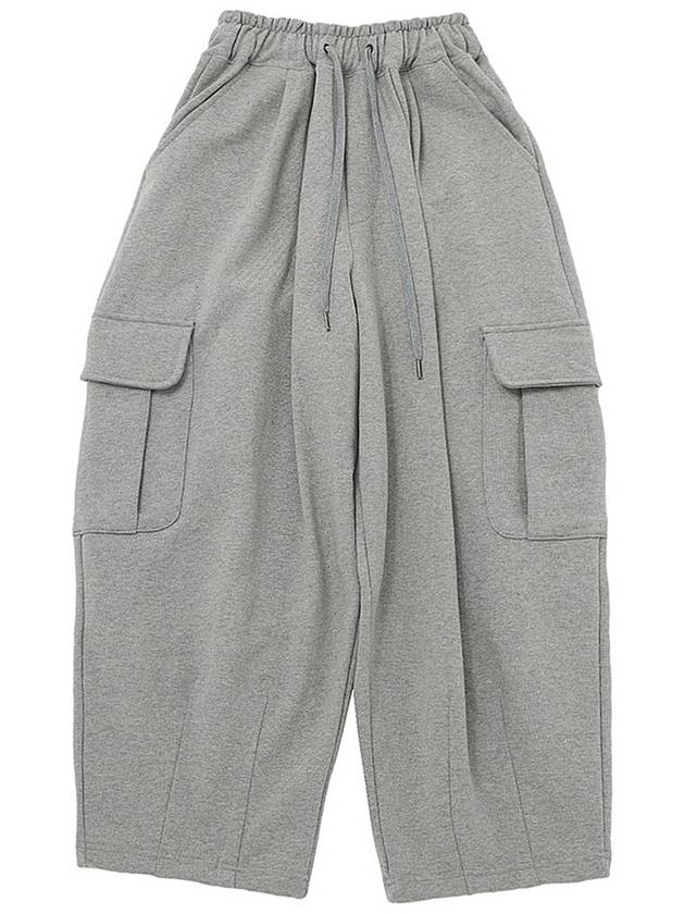 H-T Cargo Balloon Sweat Pants Grey - A NOTHING - BALAAN 2