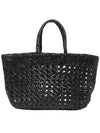 Cannage Kanpur Basket Tote Bag Black - DRAGON DIFFUSION - BALAAN 6