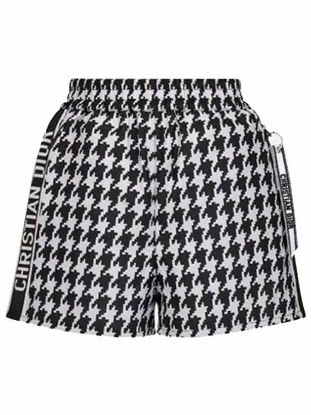 Women's Houndstooth Shorts Black White - DIOR - BALAAN 2