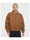 Solo Swoosh Wool Varsity Bomber Jacket Light British Tan - NIKE - BALAAN 2