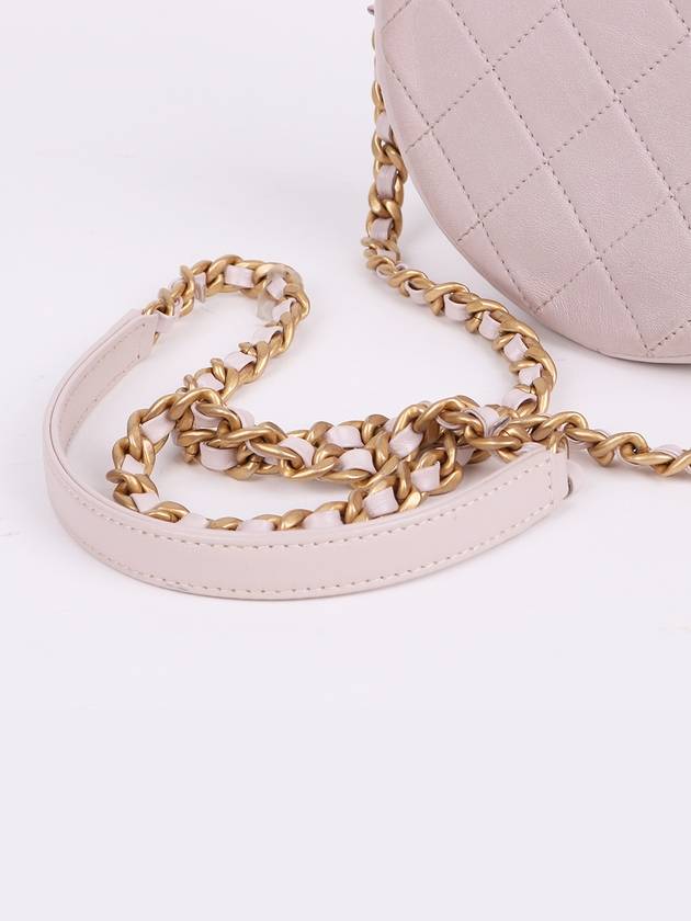 CC gold plated light pink small round chain bag AS1898 - CHANEL - BALAAN 6