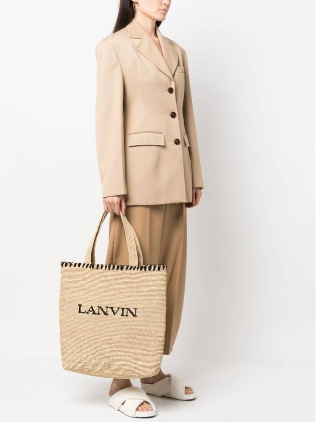 Tote Bag LWBGST00RAF1P24 6510 NATURAL BLACK - LANVIN - BALAAN 3