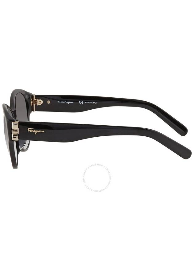 Salvatore Ferragamo Gray Round Ladies Sunglasses SF974SA 001 58 - SALVATORE FERRAGAMO - BALAAN 4