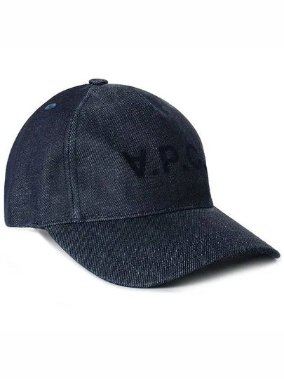 VPC Velvet Logo Denim Ball Cap Blue - A.P.C. - BALAAN 2