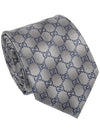 GG Pattern Slim Silk Tie Light Grey - GUCCI - BALAAN 1