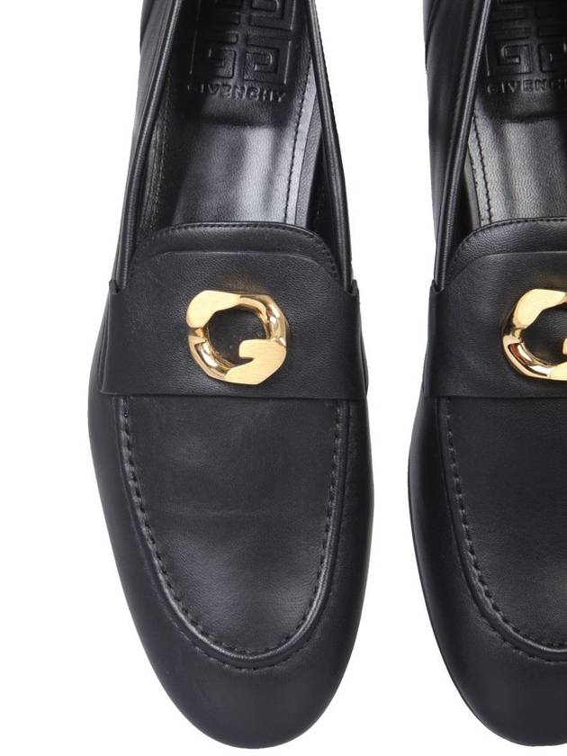 G Chain Leather Loafers Black - GIVENCHY - BALAAN 4