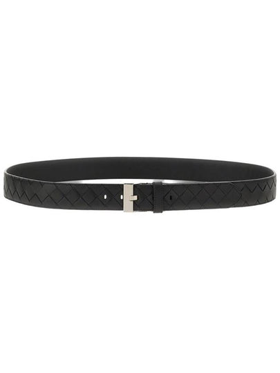 Intrecciato leather belt black - BOTTEGA VENETA - BALAAN 2