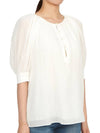 Women's Ramie Cotton Blouse White - VANESSA BRUNO - BALAAN 4