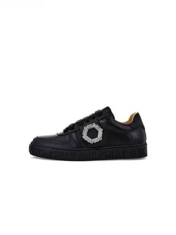 Women's Crystal Hexagon Low Top Sneakers Black 271253 - PHILIPP PLEIN - BALAAN 1