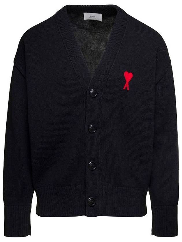 Men's de Coeur Heart Cardigan Black - AMI - BALAAN 2