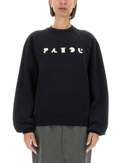 Logo Print Sweatshirt Black - PATOU - BALAAN 2