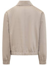 De Coeur Logo Zip-up Jacket Light Beige - AMI - BALAAN 4