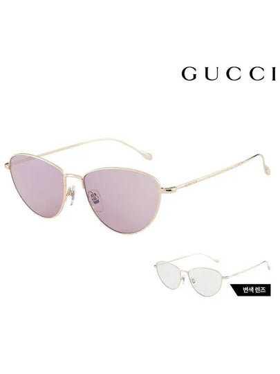 Cat Eye Metal Sunglasses Gold - GUCCI - BALAAN 2