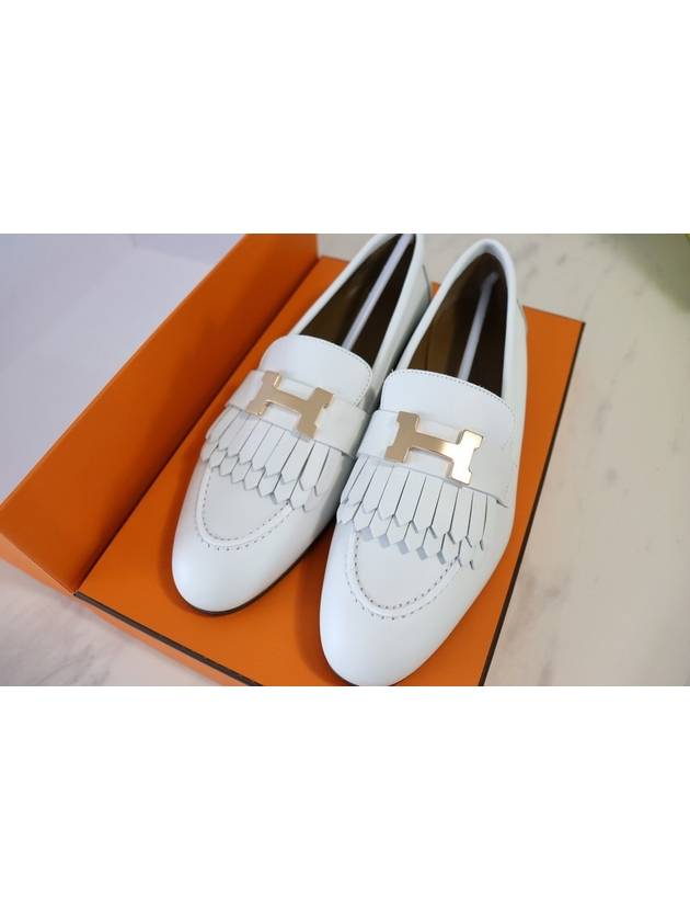 Royal Calfskin Loafers Blanc - HERMES - BALAAN 3