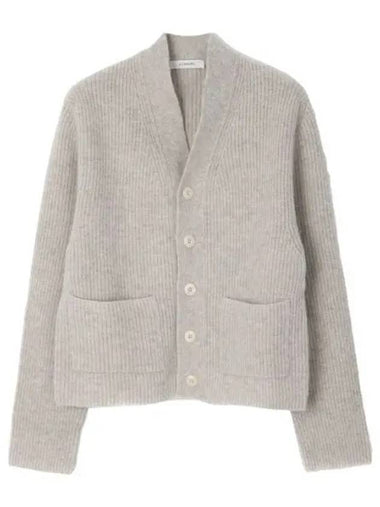 V neck rib wool cardigan - LEMAIRE - BALAAN 1