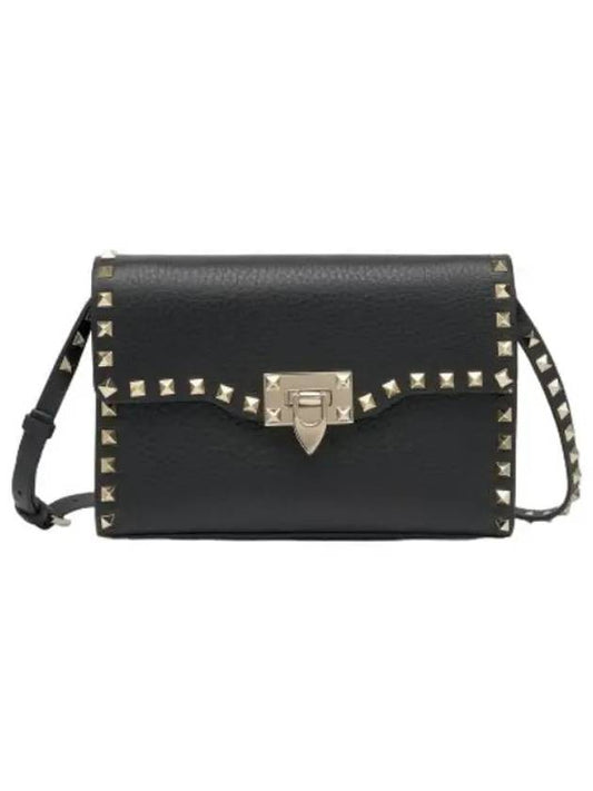 Garavani Rockstud shoulder bag black - VALENTINO - BALAAN 1