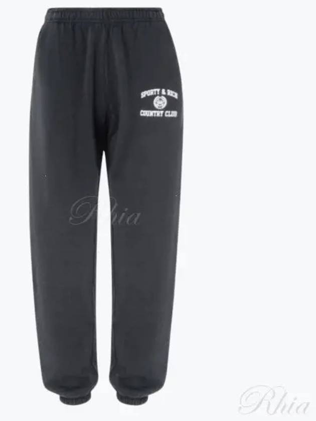 Varsity Crest Sweatpants Fade Black White PA020S409VF - SPORTY & RICH - BALAAN 1