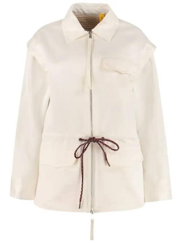 drawstring zip-up jacket white - MONCLER - BALAAN 1