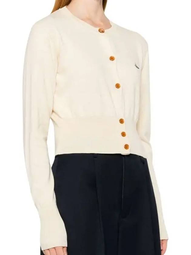 Bea Cropped Cardigan Cream - VIVIENNE WESTWOOD - BALAAN 3