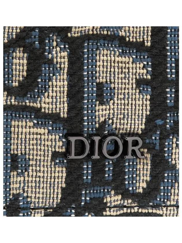 Compact Wallet Beige & Black  Oblique Jacquard - DIOR - BALAAN 6