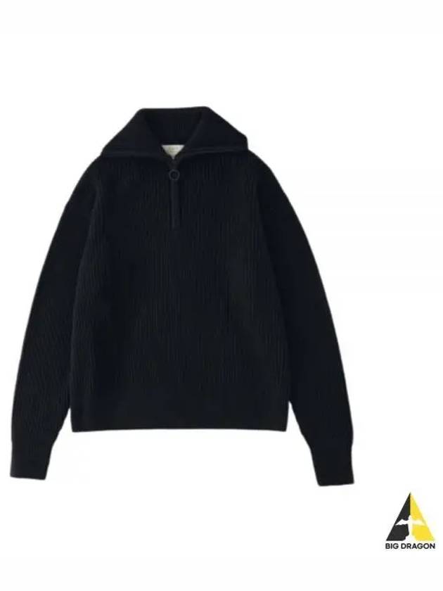 BOW HALF ZIP KNIT BLACK 957 - STUDIO NICHOLSON - BALAAN 1