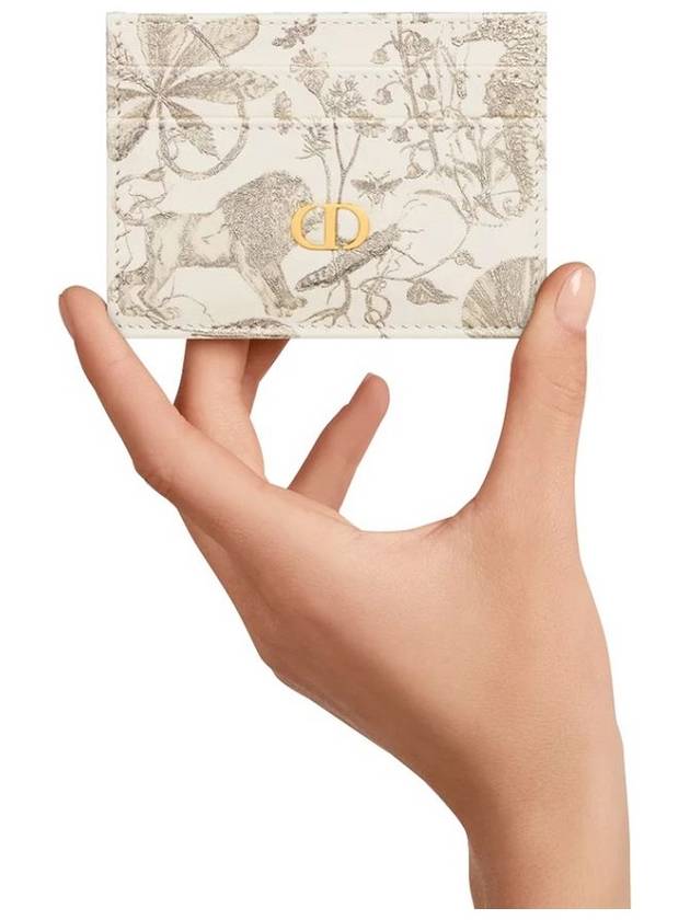 Caro Freesia Cabinet De Curiocite Motif Card Wallet Latte Gold - DIOR - BALAAN 4