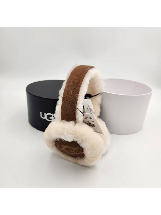 Sheepskin Embroidery Earmuff Chestnut - UGG - BALAAN 2