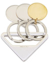 Triangle Logo Enamel Metal Key Holder White - PRADA - BALAAN 3