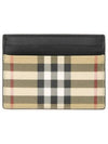 SANDON Vintage Check Card Wallet Beige - BURBERRY - BALAAN 2