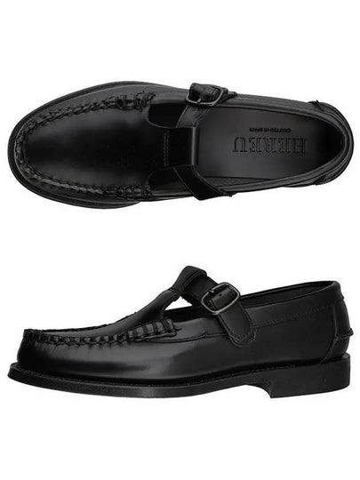 Side Buckle Detail Loafers Black - HEREU - BALAAN 2