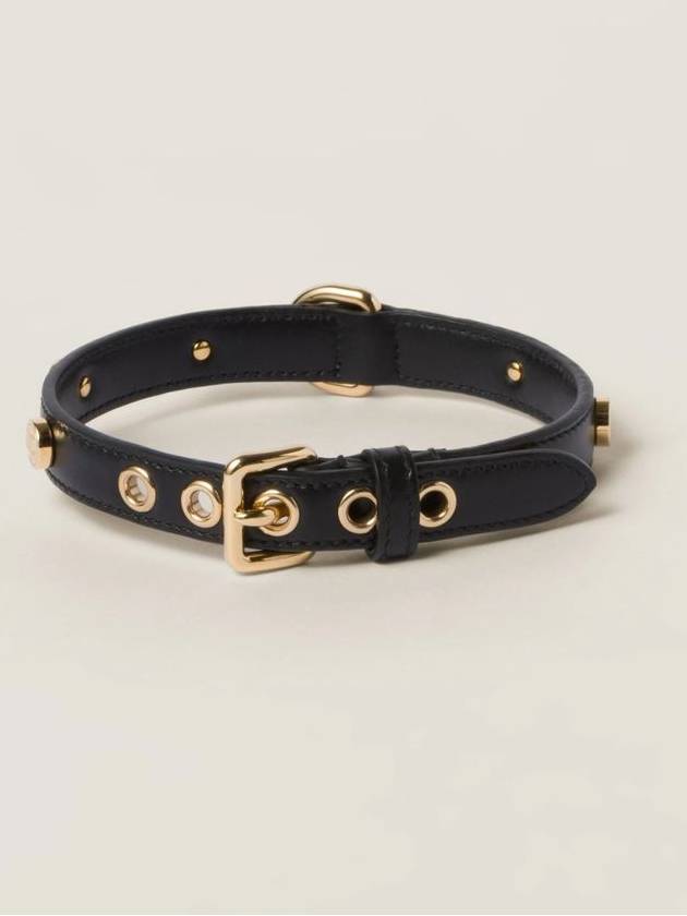 Leather Pet Collar Black - MIU MIU - BALAAN 2