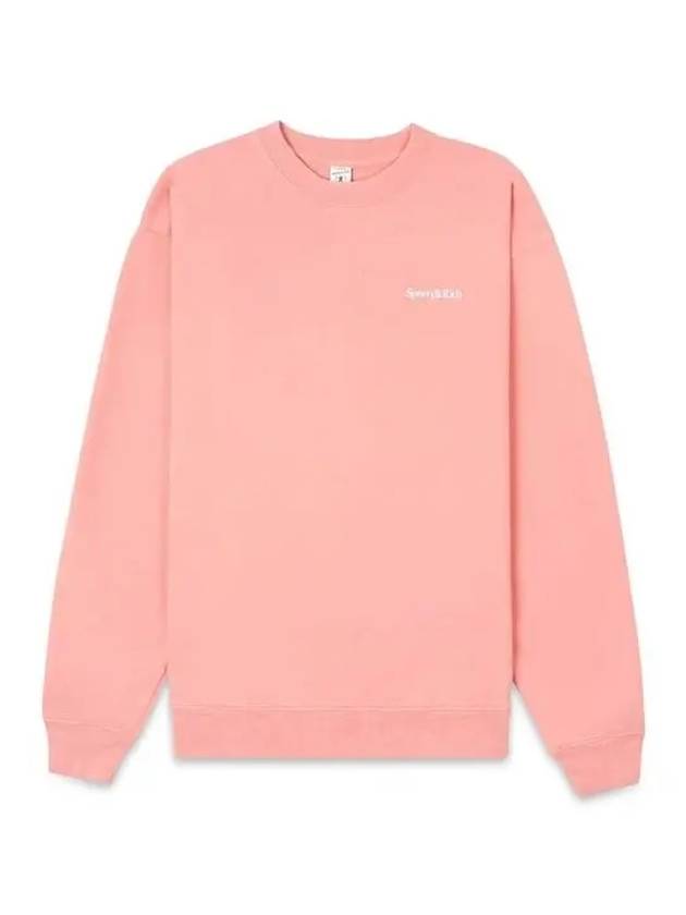 Logo Print Crew Neck Cotton Sweatshirt Pink - SPORTY & RICH - BALAAN 7