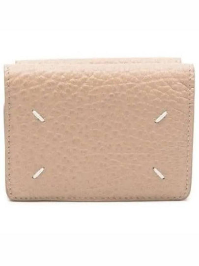 Signature Stitch Trifold Leather Half Wallet Beige - MAISON MARGIELA - BALAAN 2