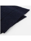 Intarsia Logo Wool Cashmere Muffler Navy - MIU MIU - BALAAN 5