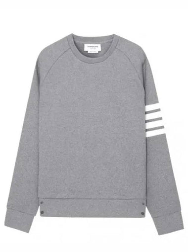 Diagonal Stripe Waffle Raglan Sweatshirt - THOM BROWNE - BALAAN 1