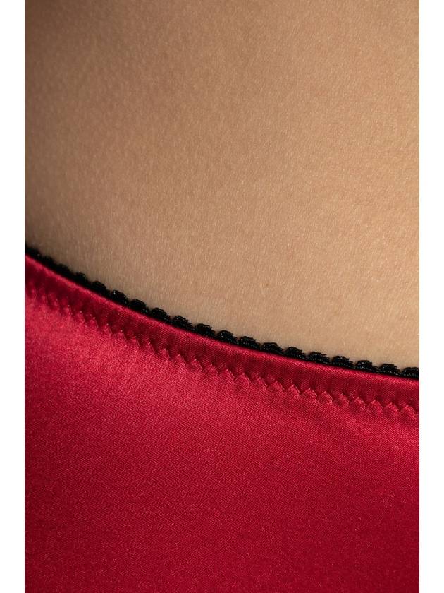 Dolce & Gabbana Silk High-waisted Briefs, Women's, Red - DOLCE&GABBANA - BALAAN 4