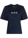 Mae Pique Mesh Short Sleeve T-Shirt Navy - A.P.C. - BALAAN 1