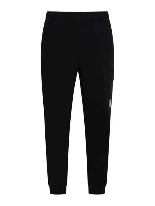 Diagonal Raised Fleece Lens Track Pants Black - CP COMPANY - BALAAN 2