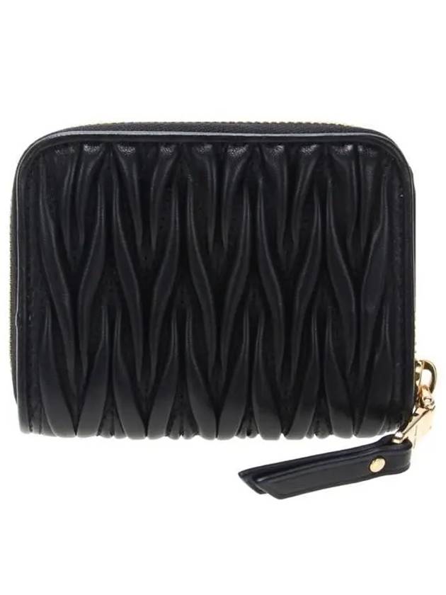 Matelasse Nappa Leather Coin Wallet Black - MIU MIU - BALAAN 4