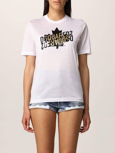 Logo Short Sleeve T-Shirt White - DSQUARED2 - BALAAN 1