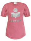 Koldi Linen Short Sleeve T-Shirt Pink - ISABEL MARANT - BALAAN 1