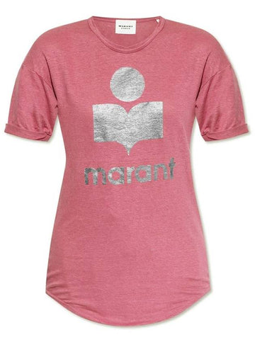 Koldi Linen Short Sleeve T-Shirt Pink - ISABEL MARANT - BALAAN 1