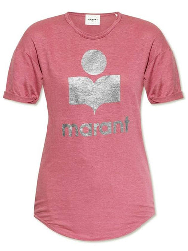 Koldi Linen Short Sleeve T-Shirt Pink - ISABEL MARANT - BALAAN 1