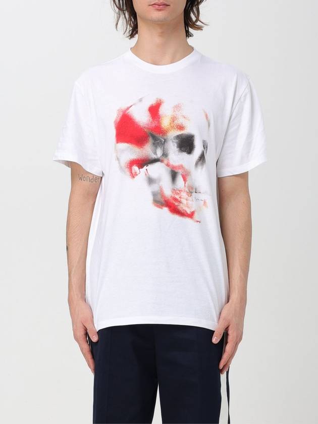 T-shirt Alexander McQueen in cotone con stampa - ALEXANDER MCQUEEN - BALAAN 1