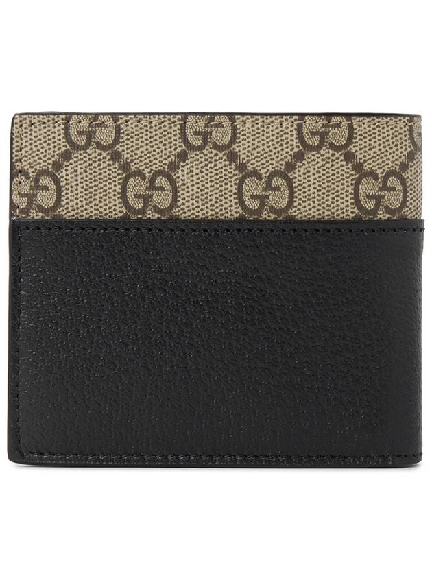 Cutout Interlocking G Monogram Bifold Wallet Beige Black - GUCCI - BALAAN 3