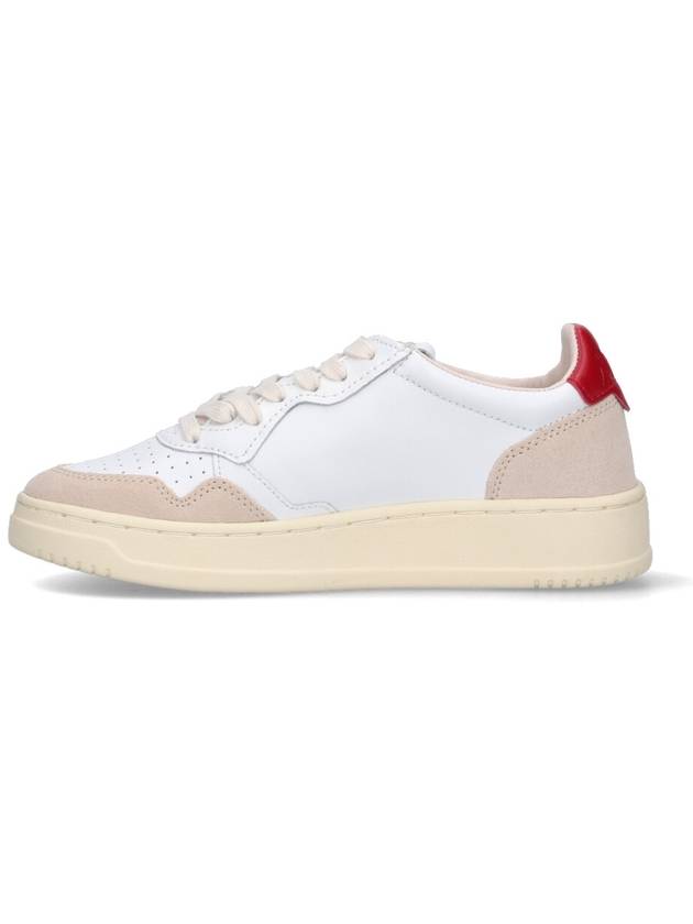 Medalist Leather Low-Top Sneakers Red White - AUTRY - BALAAN 4